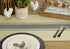 Cotton Table Runner with Banded Design