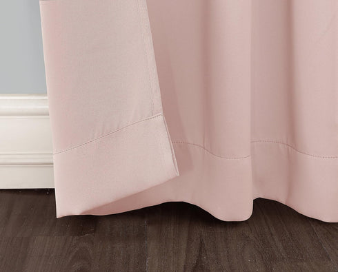 Sun Zero Easton Energy Saving Blackout Curtain Panel, 40" x 63", Blush Pink
