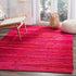 SAFAVIEH Rag Rug Collection Accent Rug - 2' x 3', Blue & Multi, Handmade Boho Stripe Cotton for High Traffic