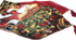 Tache Home Fashion Down The Chimney Santa Claus Christmas Tapestry Table Runner, 13x54, Red, Green, White, Gold