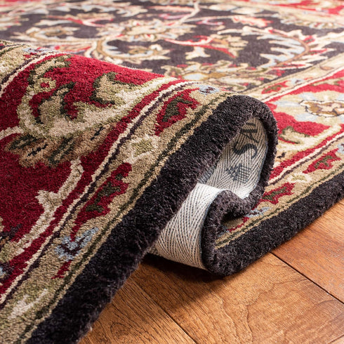 SAFAVIEH Heritage Collection Runner Rug, 2'3" x 8', Handmade Traditional Oriental Wool in Chocolate & Red, Ideal for