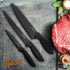 NutriChef 7 Piece Kitchen Knife Set, Stainless Steel Precision Knives with 5 Knives & Bonus Sharpener, Acrylic Block