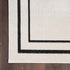 2' 6' (6' Nourison Home Nourison Essentials Ivory/Black x Area Rug - Easy Clean, Non Shedding, Bed Room, Living Room