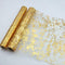 Snowkingdom 2 Pieces Gold Table Runner, Sequin Glitter Foil Metallic Thin Mesh