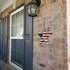 Set of 2 Metal Patriotic Barn Star Wall Decor, Rustic American Flag Indoor Outdoor Star Art for 4th of July Decoration