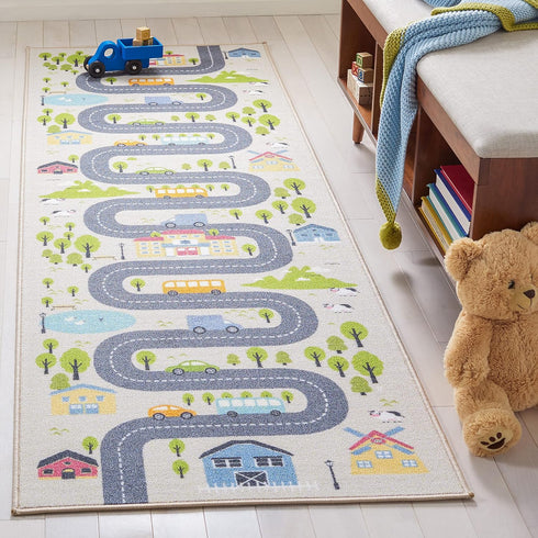 SAFAVIEH Washable Rug Kids Playhouse Collection - 2'2" x 6' Runner, Beige