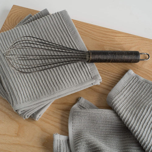 Now Designs Ripple Kitchen Dishcloth, Set of 4, London Grey