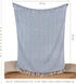 RAJRANG Dusty Blue Throw Blanket, Soft and Warm Living Room Decorative Throws - 60 x 50 Inch