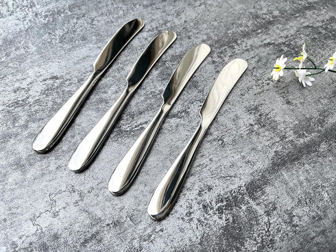 4 Pieces Butter Knife Set, Pate Knife and Cheese Spreader with Thick Handle, Stainless Steel