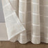 Clean Window Twill Stripe Anti-Dust Sheer Curtain Panel - 52" x 63", Allergy/Pet Friendly, White/Linen