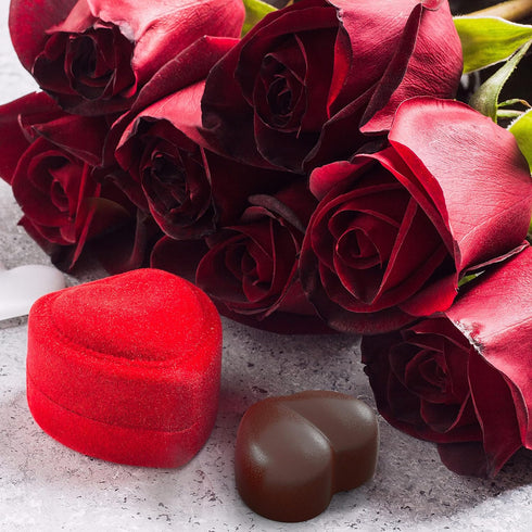 Bakerpan Silicone Chocolate Heart Mold - Set of 3 - Jelly and Ice Cube Tray for Gummies and Candy, Heart Shaped