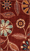 Maples Rugs Reggie Floral Kitchen Rug, Washable Non Slip Indoor Carpet, 1'8 x 2'10, Merlot