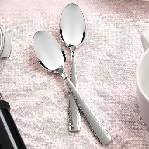 Hudson Essentials 4.6-inch Hammered Demitasse Espresso Spoons, Set of 6, 18/10 Stainless Steel Mini Coffee Spoons