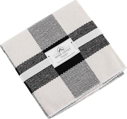 Buffalo Plaid Rug - Black and White Checkered Outdoor Rug, Washable 24x36 Inches