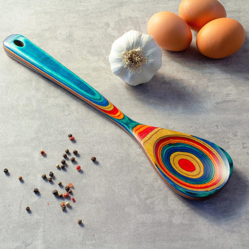 12-1/2" Wooden Cooking Spoon from Baltique Montego Bay Collection, Safe for Nonstick Use