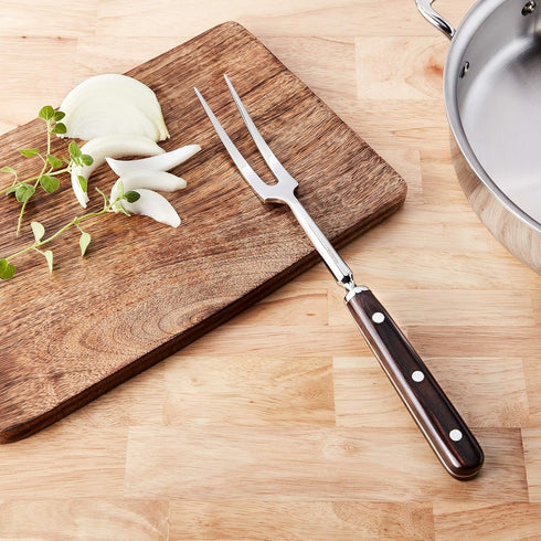 Mercer Culinary Praxis Forged Fork with Wood Handle, 12-1/4 Inch