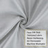Uptown Silver Grey Valance for Window, Faux Silk Room Darkening Fabric for Small Kitchen