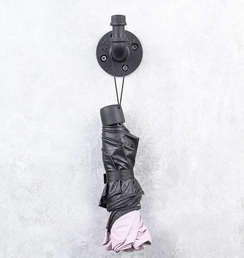 Industrial Style Wall Mounted Metal Iron Pipe Coat Hanger, Robe Towel Hook for Bathroom Bedroom
