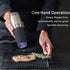 Gravity Electric Pepper and Salt Grinder Set, Battery Operated Mill with Blue LED Light, One Hand Operation, Adjustable