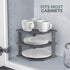 Bambuesi Plate Organizer for Cabinet, Bamboo Kitchen and Bathroom Organization for Space Saving