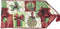 Tache Home Fashion Christmas Decorative Tapestry Table Runners with Tassels, Holiday Tidings Poinsettia 13 x 90