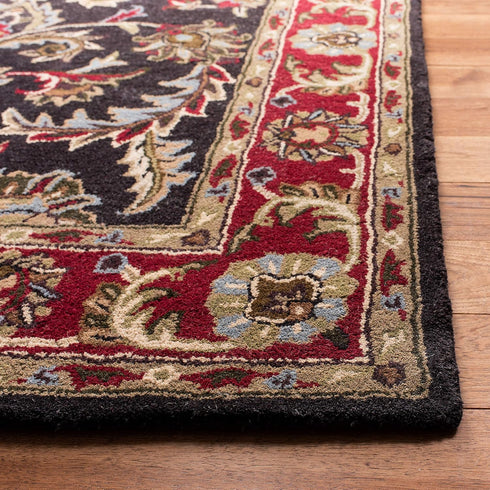 SAFAVIEH Heritage Collection Runner Rug, 2'3" x 8', Handmade Traditional Oriental Wool in Chocolate & Red, Ideal for