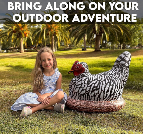 Cawowa Inflatable Chicken, Decorations for Birthday Party Supplies Toy, Wild West Farm Theme Gifts, Blow Up Hen Decor
