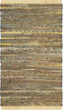 SAFAVIEH Rag Rug Collection Accent Rug - 2'3" x 5', Yellow & Multi, Handmade Boho Stripe Cotton Rug