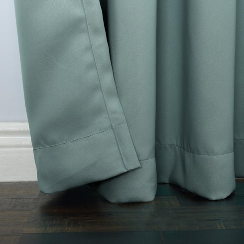 Sun Zero Easton Energy Saving Blackout Grommet Curtain Panel, 40" x 95", Mineral