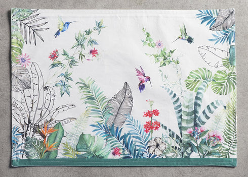 Maison d' Hermine Placemats Set of 4, 100% Cotton Washable Cloth Place Mats for Kitchen Dining