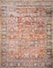 Loloi Layla Collection LAY-02 Spice/Marine 2'-3" x 3'-9" Accent Rug, Soft, Durable, Vintage Inspired, Low Pile