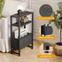 3 LET503BE Narrow Side Table with Charging Station, Slim End Table with Magazine Rack, Bedside Table for Small Spaces