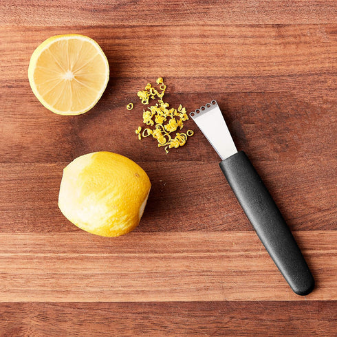 Mercer Culinary Citrus Zester, Black, Retail Packaging