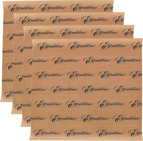 Excalibur ParaFlexx Reusable Non-Stick Drying Sheets for Food Dehydrators 11-Inch, Set of 4, Brown by Excalibur