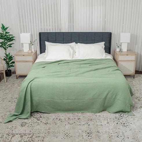 90" 66" 100% Cozy Comfy Cubs Waffle Blanket Twin, x - Cotton Lightweight Breathable Bed Blanket - Soft Textured Thermal