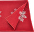 Saro Lifestyle Embroidered Snowflake Design Table Runner, Red, 16"x72"