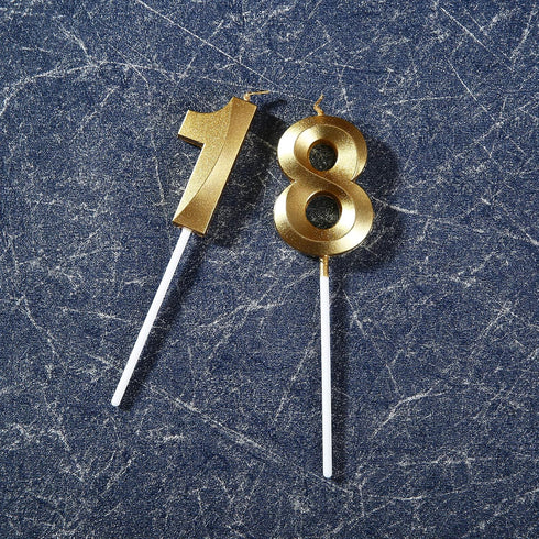 Gold Number 18 Cake Topper for 18th Birthday Decorations Party