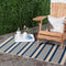 SAFAVIEH Courtyard Collection Accent Rug 2' x 3'7', Navy & Beige, Indoor/Outdoor, Washable, Non-Shedding