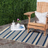 SAFAVIEH Courtyard Collection Accent Rug 2' x 3'7', Navy & Beige, Indoor/Outdoor, Washable, Non-Shedding