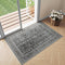 Black Grey Entryway Rug 2x3, Vintage Indoor Kitchen Washable Door Mat, Tribal Distressed Accent Throw Rug