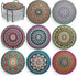 Mandala Drink Coasters with Holder - 8 Set Ceramic Boho Coaster for