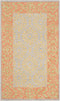 SAFAVIEH Suzani Collection Hand-Hooked Boho Premium Wool Accent Rug, 2' x 3', Orange / Silver SZN105A