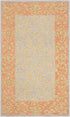 SAFAVIEH Suzani Collection Hand-Hooked Boho Premium Wool Accent Rug, 2' x 3', Orange / Silver SZN105A