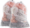 Mesh XL Laundry Bags - Pack of 2, Large 24" x 36", Durable with Secure Drawstring Closure (White)