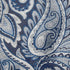 Madison Park Aubrey Faux Silk Paisley Jacquard Curtain - Rod Pocket for Living Room, 50 in x 18 in, Navy