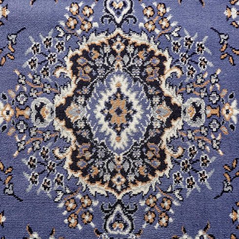 Home Dynamix Premium Sakarya Traditional Medallion Border Area Rug, Country Blue, 3'7"x5'2" Rectangle