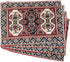 DaDa Bedding Majestic Red Kilim Rug Placemats - Set of 4 Cotton Kitchen Mats, Royal Persian Design - 13” x 19”