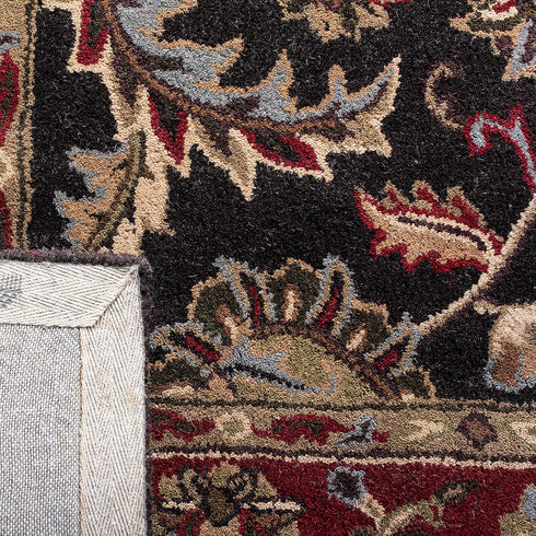 SAFAVIEH Heritage Collection Runner Rug, 2'3" x 8', Handmade Traditional Oriental Wool in Chocolate & Red, Ideal for