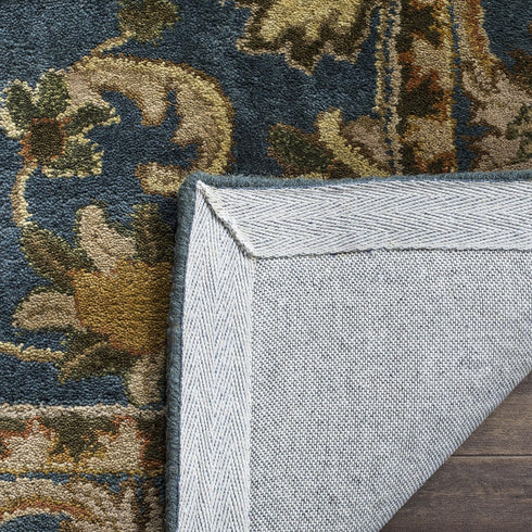 SAFAVIEH Antiquity Collection 2' x 3' Blue/Gold AT52C Handmade Traditional Oriental Premium Wool Accent Rug